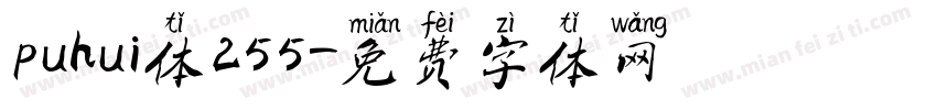 puhui体255字体转换