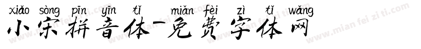 小宋拼音体字体转换