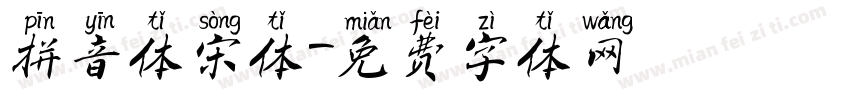 拼音体宋体字体转换