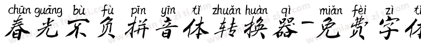 春光不负拼音体转换器字体转换