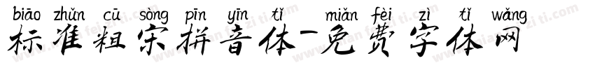 标准粗宋拼音体字体转换