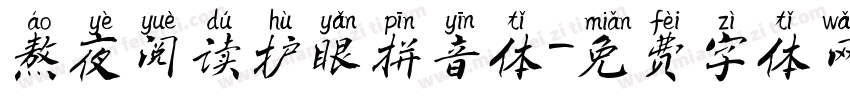 熬夜阅读护眼拼音体字体转换