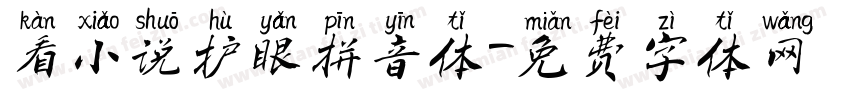 看小说护眼拼音体字体转换