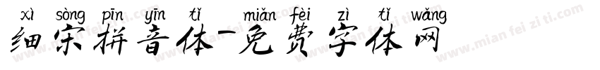 细宋拼音体字体转换