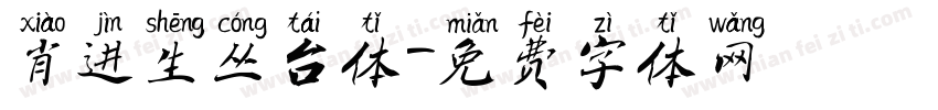 肖进生丛台体字体转换