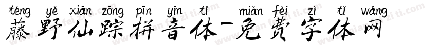 藤野仙踪拼音体字体转换