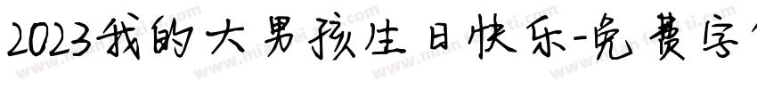 2023我的大男孩生日快乐字体转换