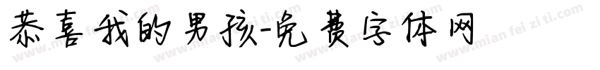 恭喜我的男孩字体转换