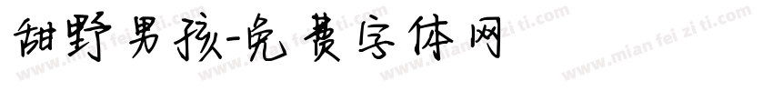 甜野男孩字体转换