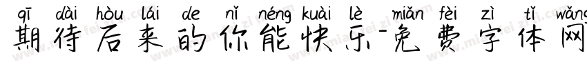 期待后来的你能快乐字体转换