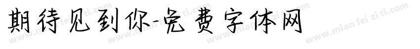 期待见到你字体转换
