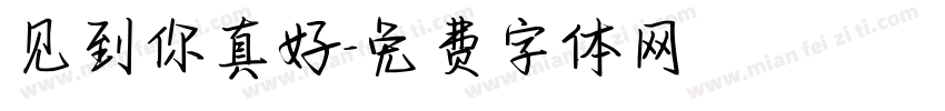 见到你真好字体转换