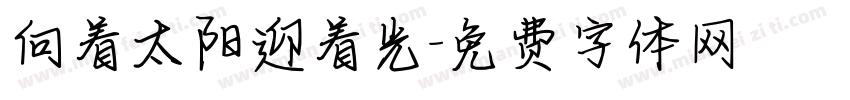 向着太阳迎着光字体转换