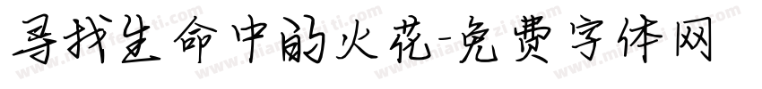 寻找生命中的火花字体转换