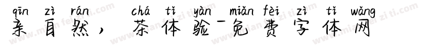 亲自然，茶体验字体转换