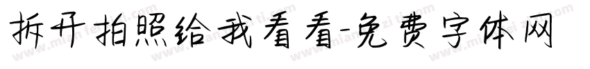 拆开拍照给我看看字体转换