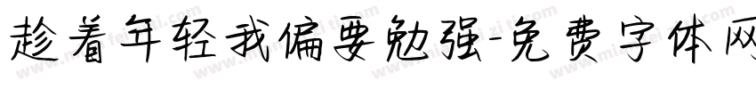 趁着年轻我偏要勉强字体转换