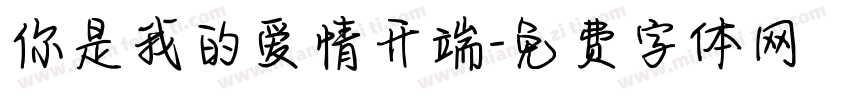 你是我的爱情开端字体转换