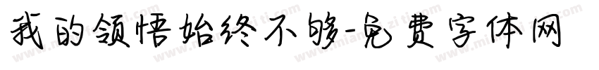 我的领悟始终不够字体转换