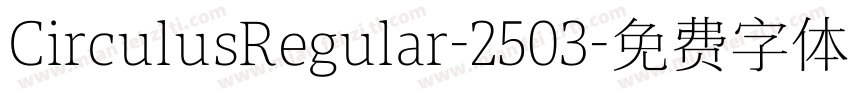 CirculusRegular-2503字体转换