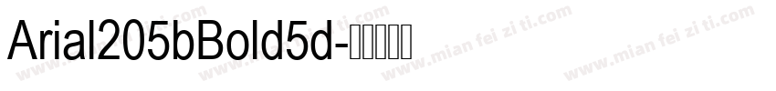 Arial205bBold5d字体转换