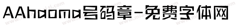 AAhaoma号码章字体转换