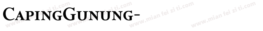 CapingGunung字体转换