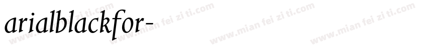 arialblackfor字体转换