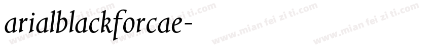 arialblackforcae字体转换