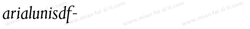 arialuni_sdf字体转换