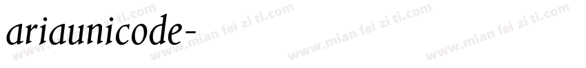 ariaunicode字体转换