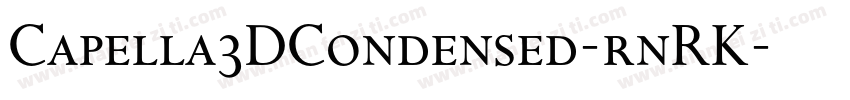 Capella3DCondensed-rnRK字体转换