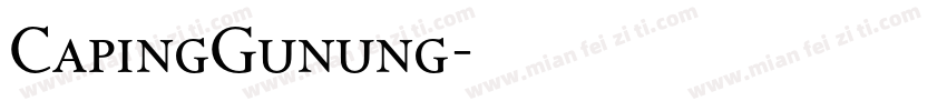CapingGunung字体转换