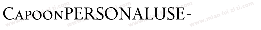 CapoonPERSONALUSE字体转换