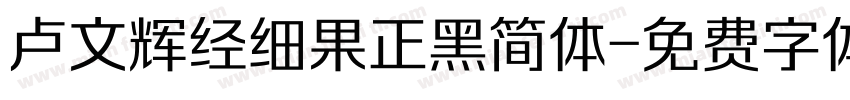 卢文辉经细果正黑简体字体转换