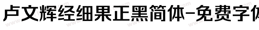 卢文辉经细果正黑简体字体转换