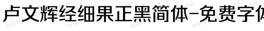 卢文辉经细果正黑简体字体转换