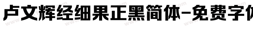 卢文辉经细果正黑简体字体转换