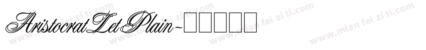AristocratLetPlain字体转换