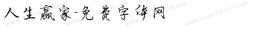 人生赢家字体转换