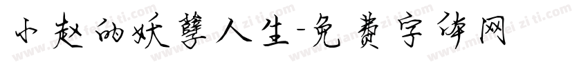 小赵的妖孽人生字体转换