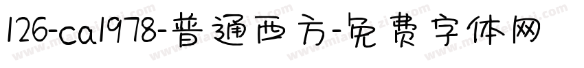 126-ca1978-普通西方字体转换