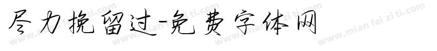 尽力挽留过字体转换