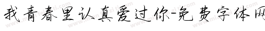 我青春里认真爱过你字体转换