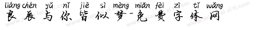 良辰与你皆似梦字体转换