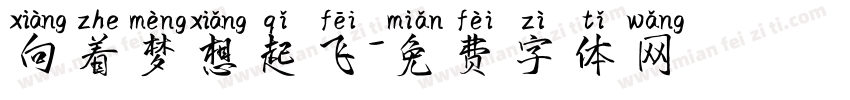 向着梦想起飞字体转换