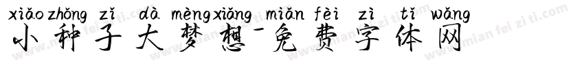 小种子大梦想字体转换