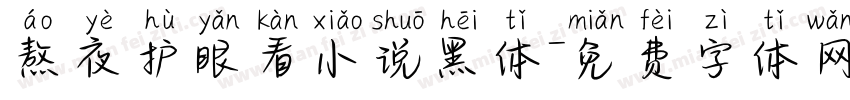 熬夜护眼看小说黑体字体转换