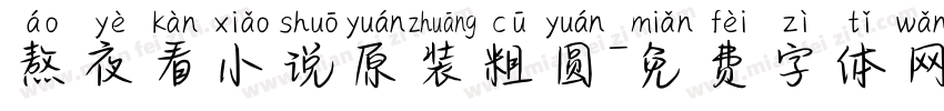熬夜看小说原装粗圆字体转换