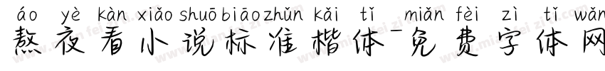 熬夜看小说标准楷体字体转换